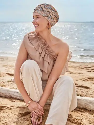  HocYoga Turban | Touch of Gold Linen