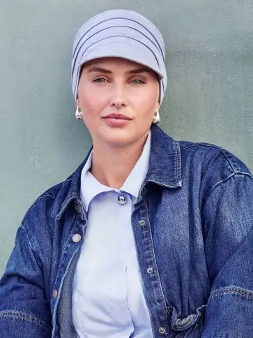  HocYoga Cap | Light Blue Melange Hats and Caps